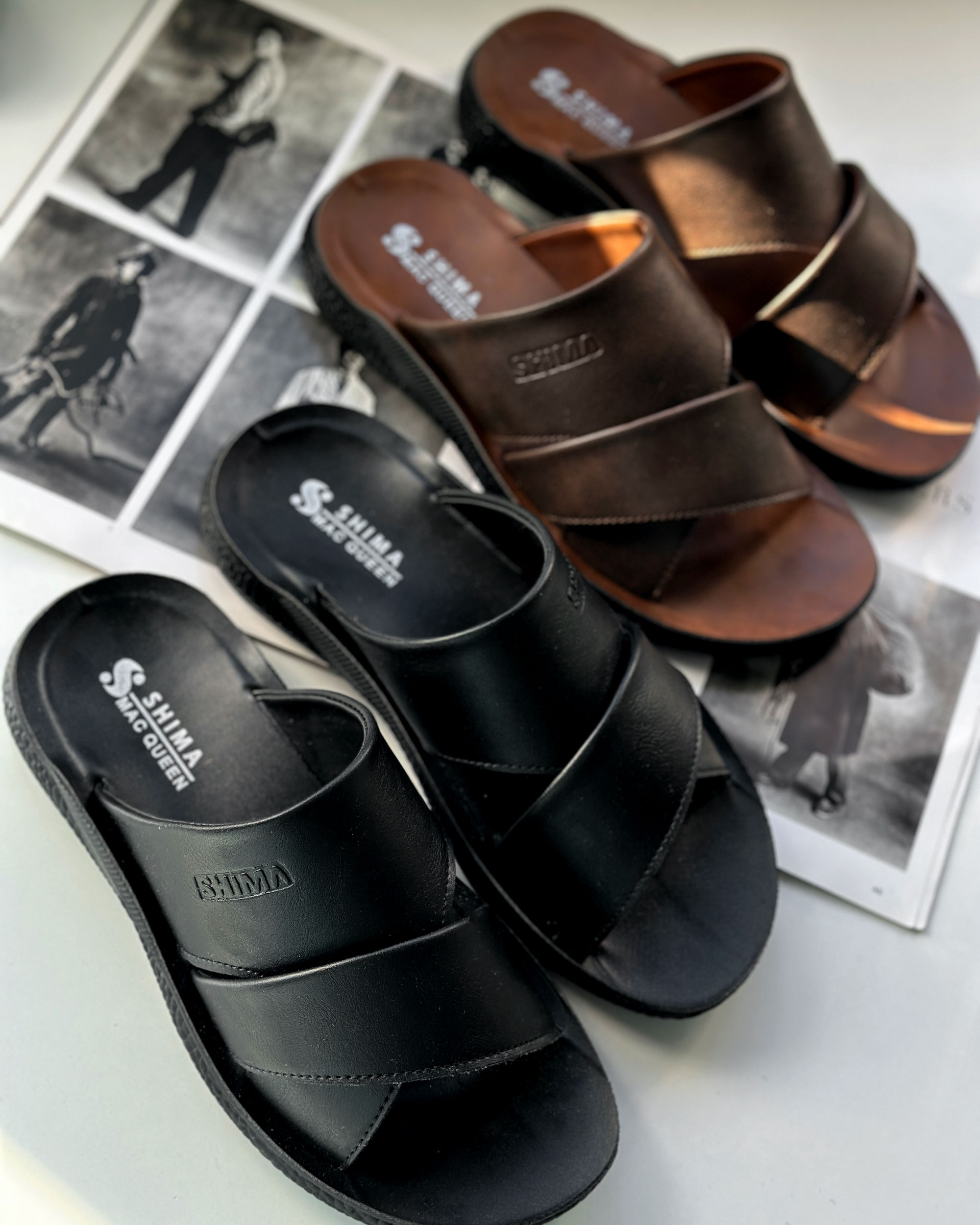 صندل مردانه شیما مدل مک کوئین